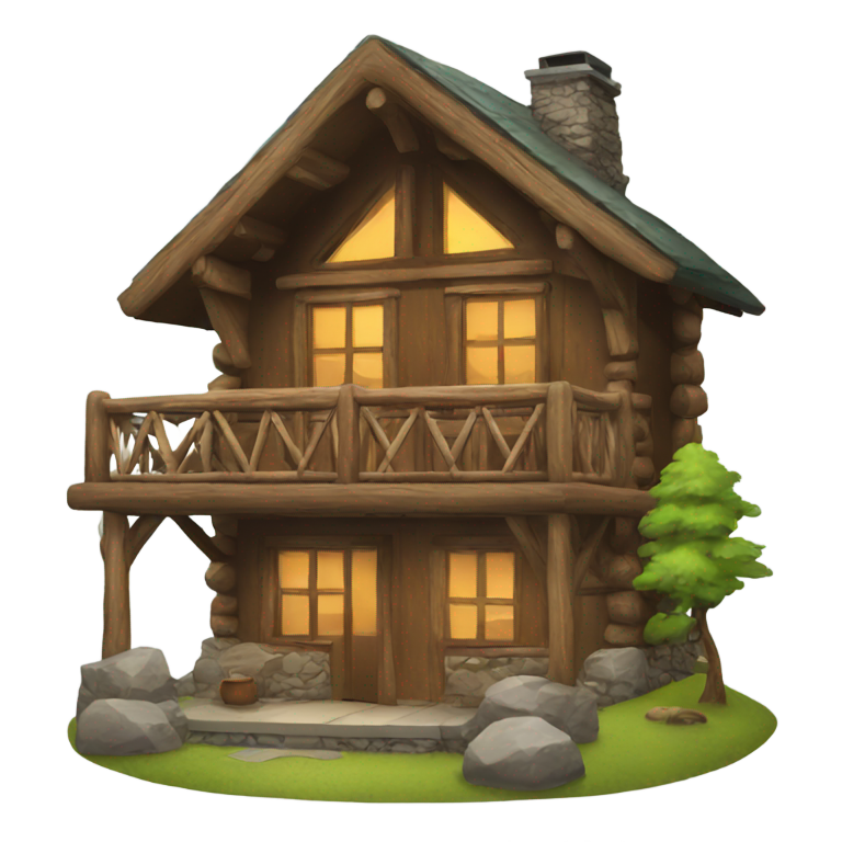 絵文字：山小屋