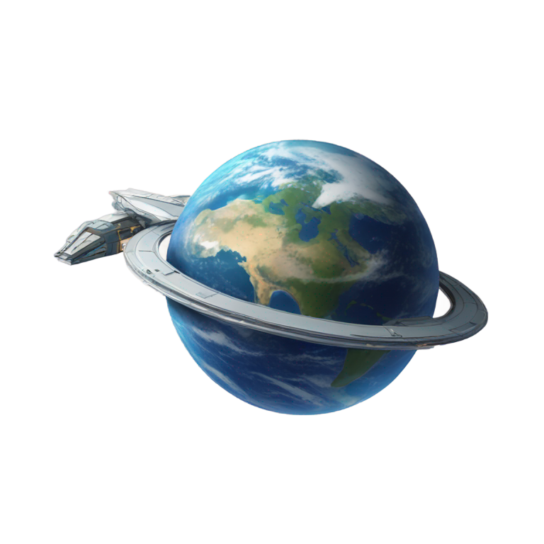 genmoji：宇宙飞船环绕地球