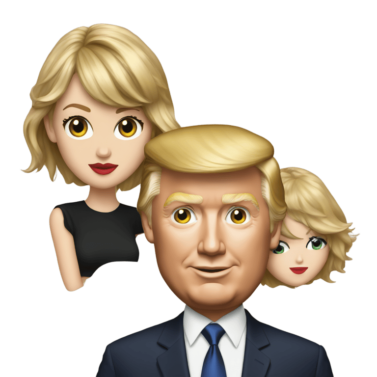 genmoji : Donald Trump and Taylor Swift