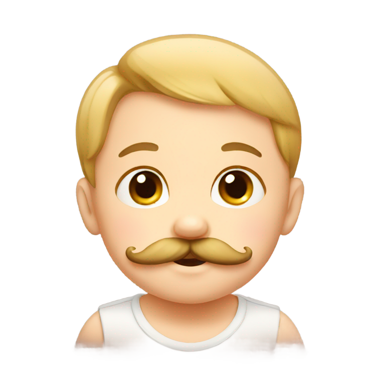 genmoji：戴胡子的婴儿