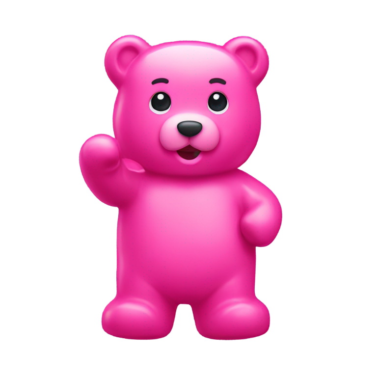絵文字：ピンクのグミベア