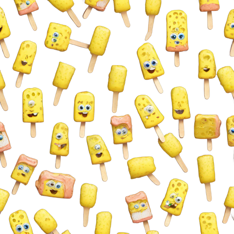 genmoji : SpongeBob Popsicle chocolate eyes