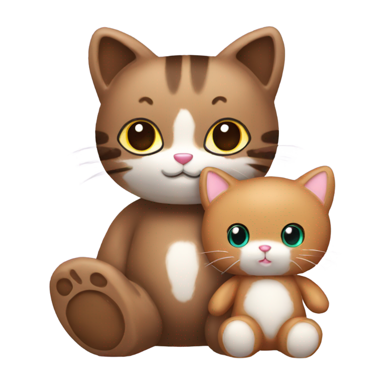 genmoji：凯蒂猫与棕色泰迪熊毛绒玩具
