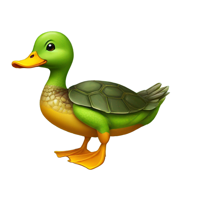 prompt: duck turtle cute