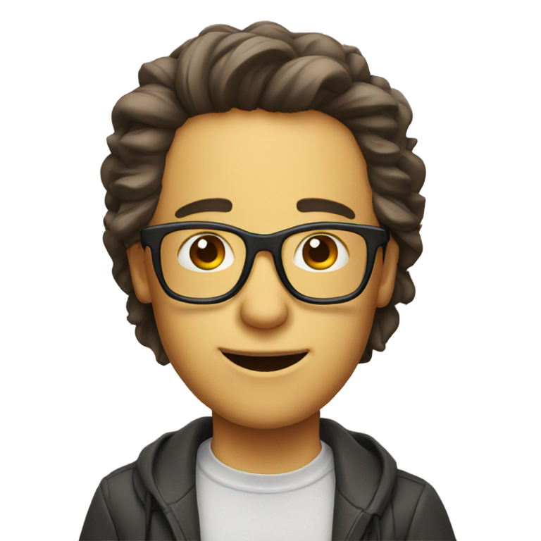 genmoji: Glasses guy with tongue