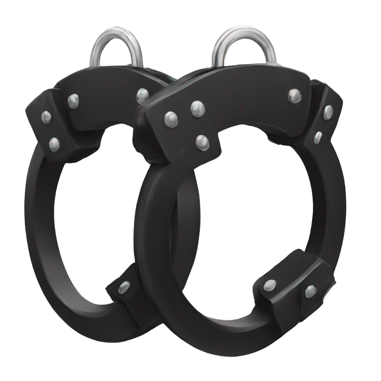 genmoji : Une paire de menottes noires et duveteuses