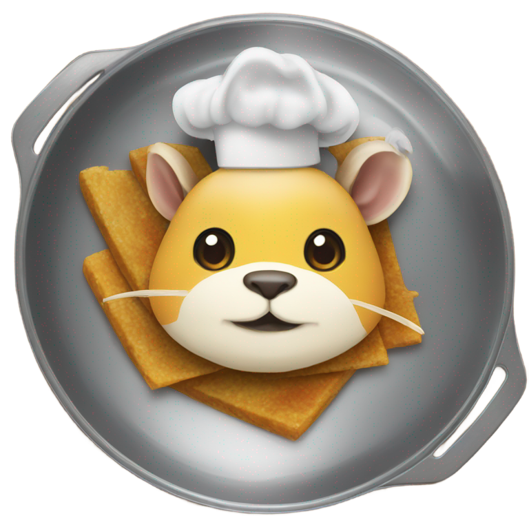 genmoji: A Peruvian cuy on a pan