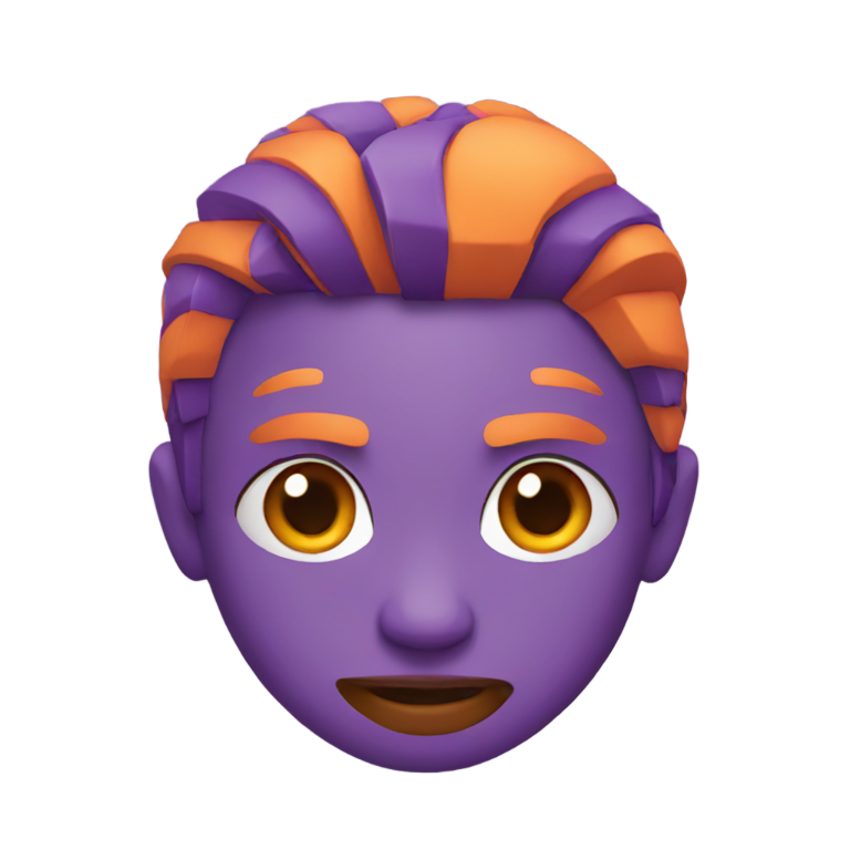 絵文字：purple orange