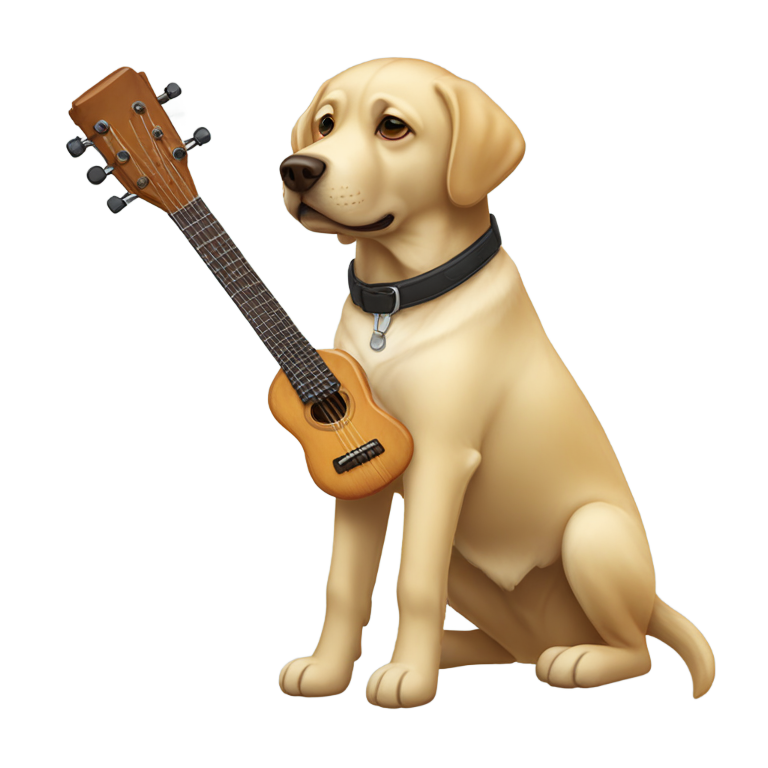 genmoji：拉布拉多犬戴着墨西哥帽弹吉他，但被破坏了