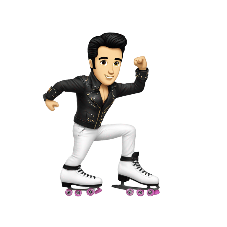 genmoji：埃尔维斯滑冰