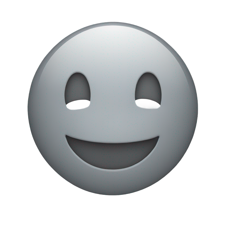 genmoji: A gray smiley face