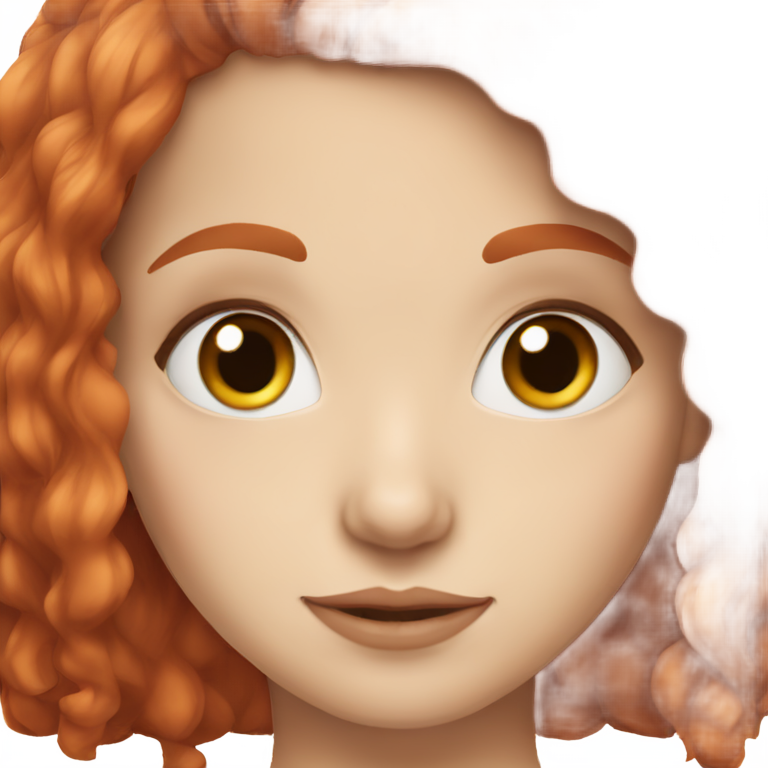 genmoji：白人女孩，染红头发，棕色眼睛，鼻环