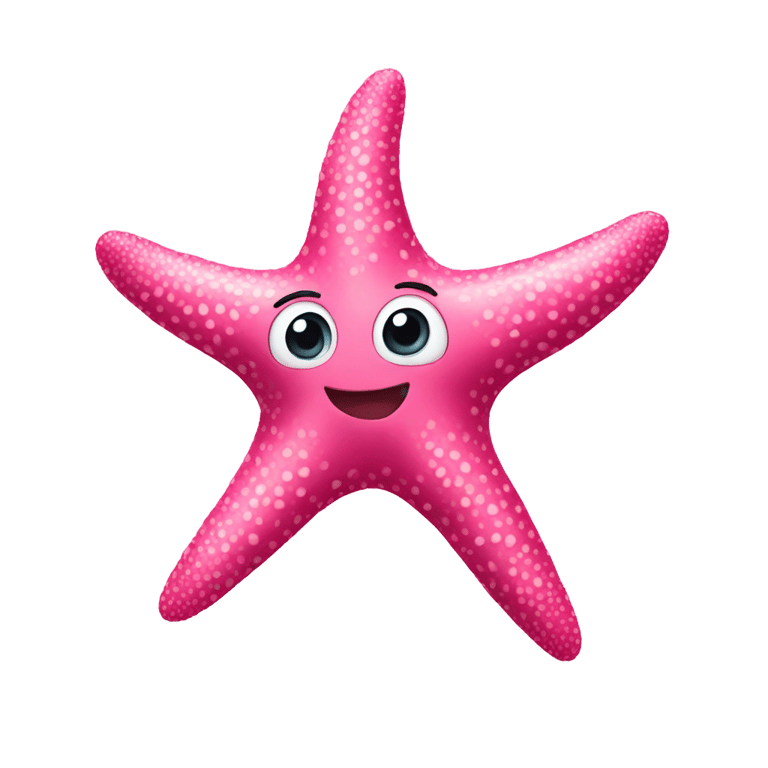 絵文字：Pink starfish wearing high heels