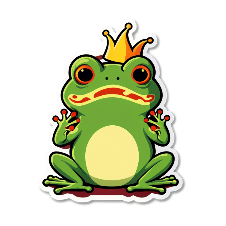 genmoji: evil serial killer frog that smoked weed