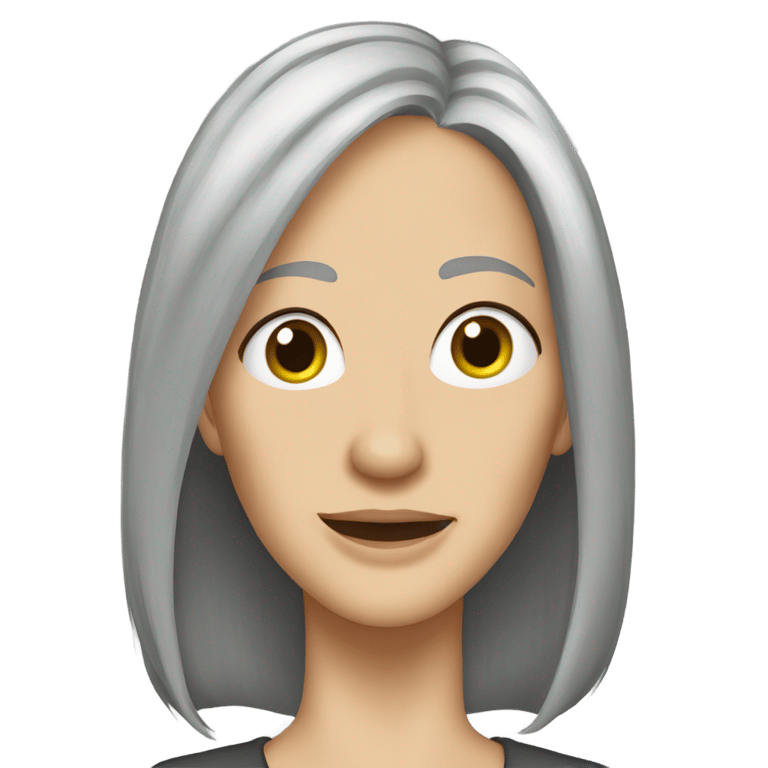 絵文字：Amy Morton grey hair