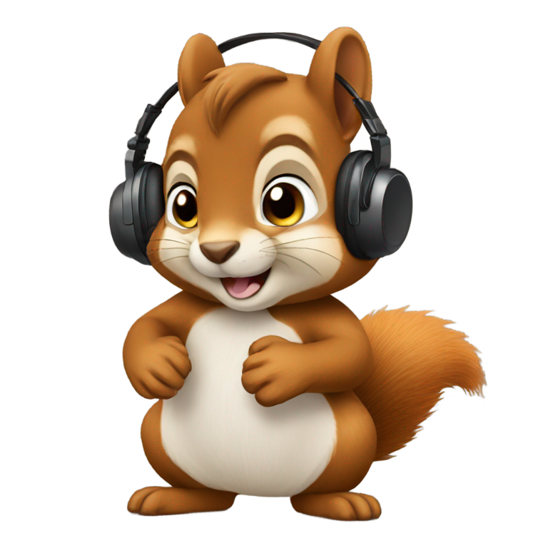 genmoji : Écureuil DJ