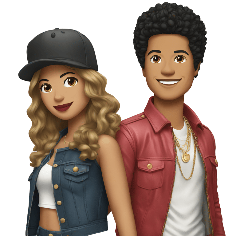 絵文字：Bruno Mars and Rose