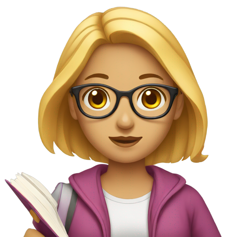 genmoji : Une fille qui étudie