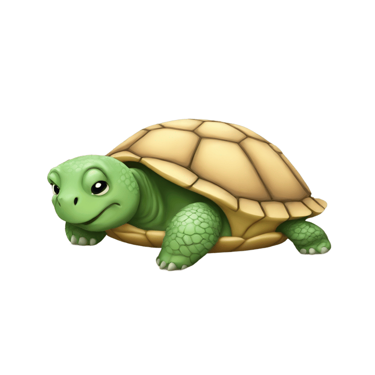 genmoji : turtle sleeping