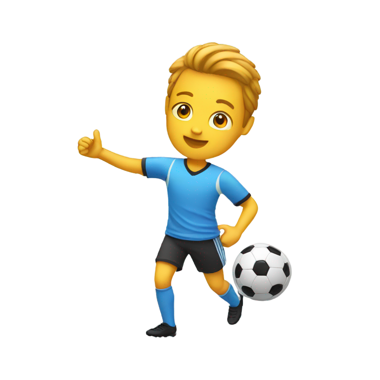 絵文字：ハンドでサッカー