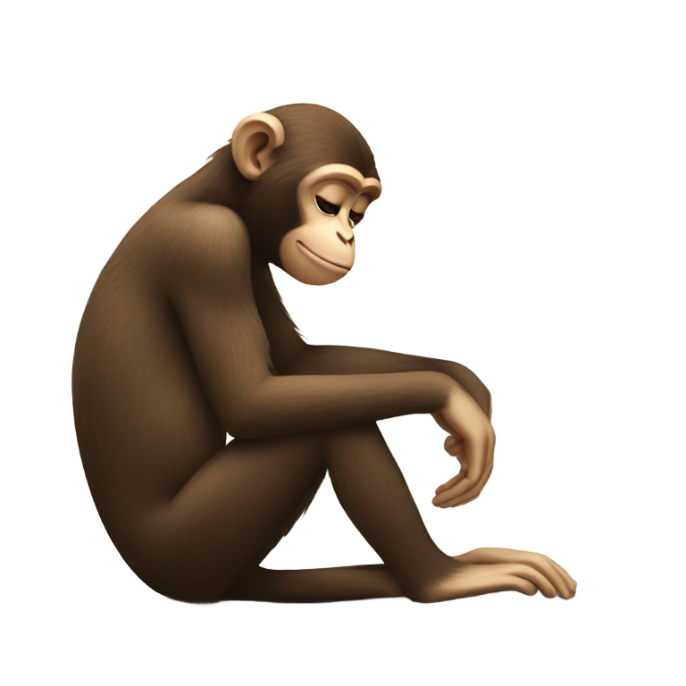 genmoji：一只猴子梦见另一只猴子