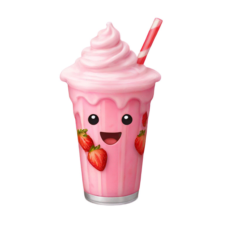 絵文字：Strawberry milkshake