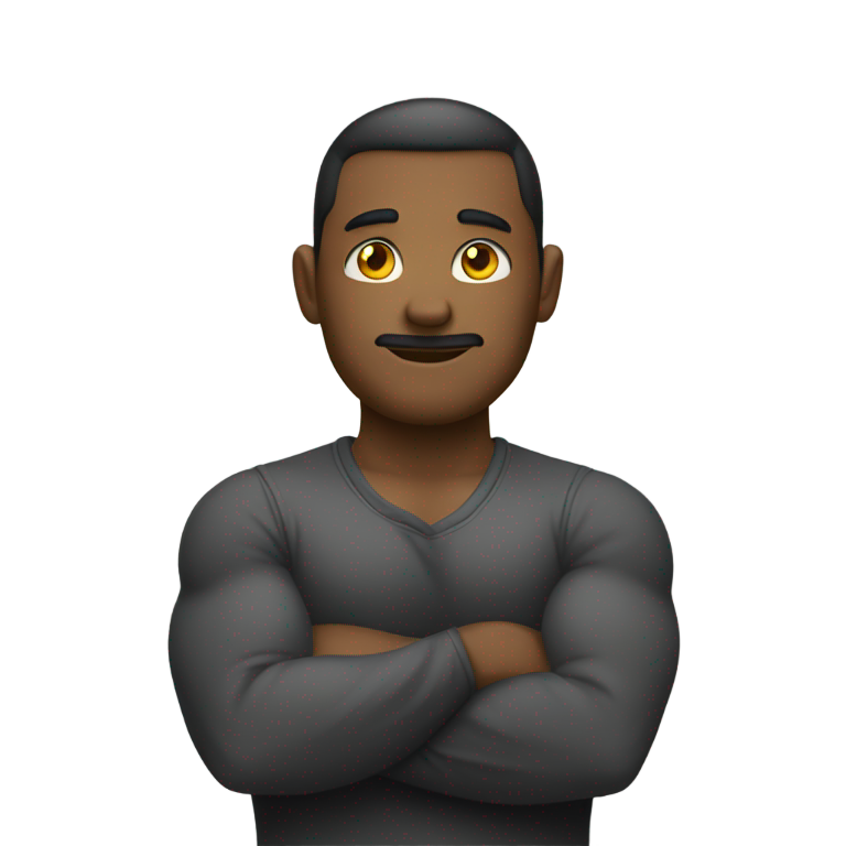 genmoji：双手交叉环绕脖子