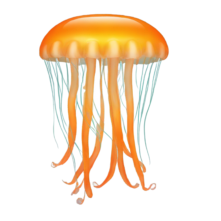 genmoji : Méduse orange