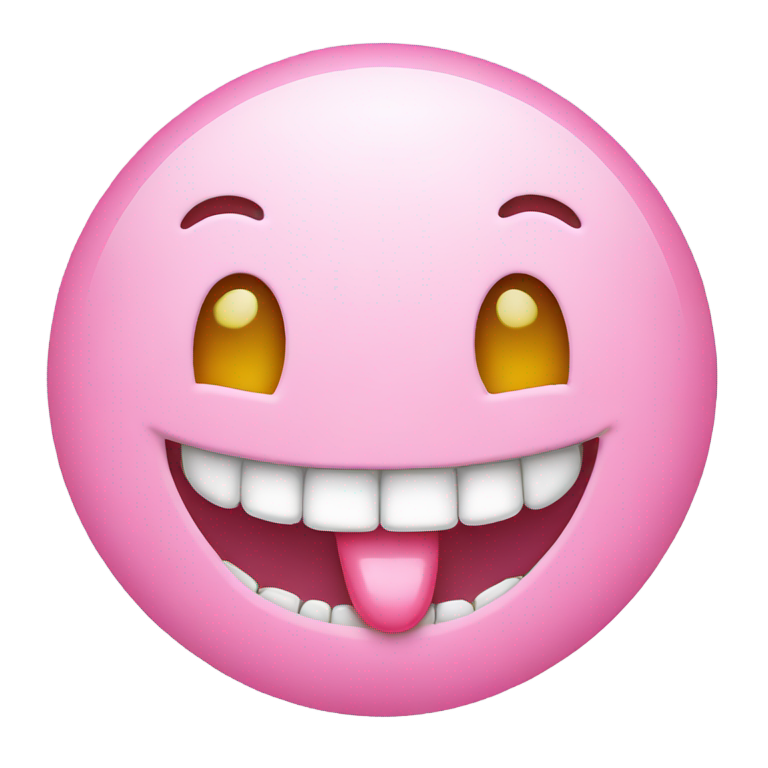 genmoji：正常笑脸漱口白色液体
