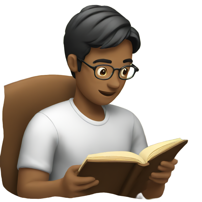 genmoji: reading a book
