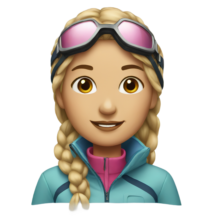 genmoji : Femme skiant