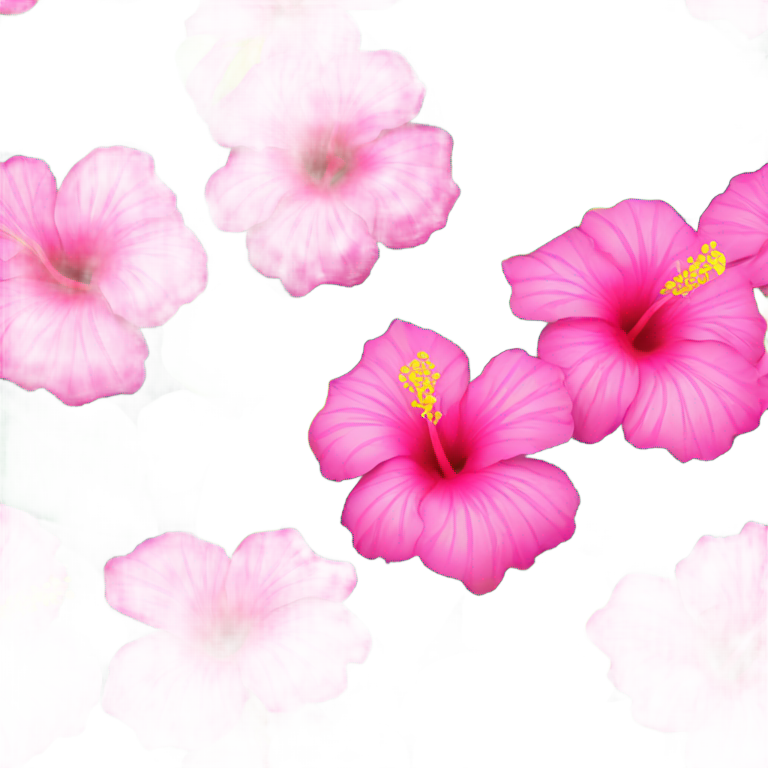 genmoji：霓虹绿、霓虹粉和霓虹黄的芙蓉花