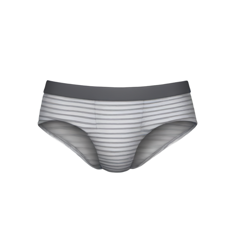 genmoji：man grey striped underwear