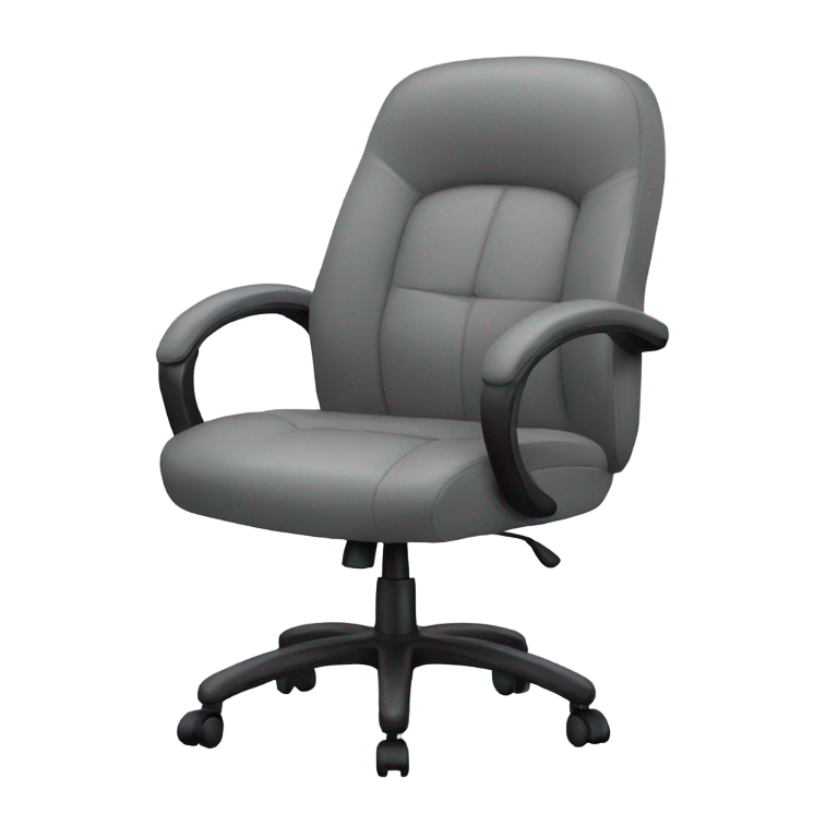 genmoji : Chaise de bureau grise moderne