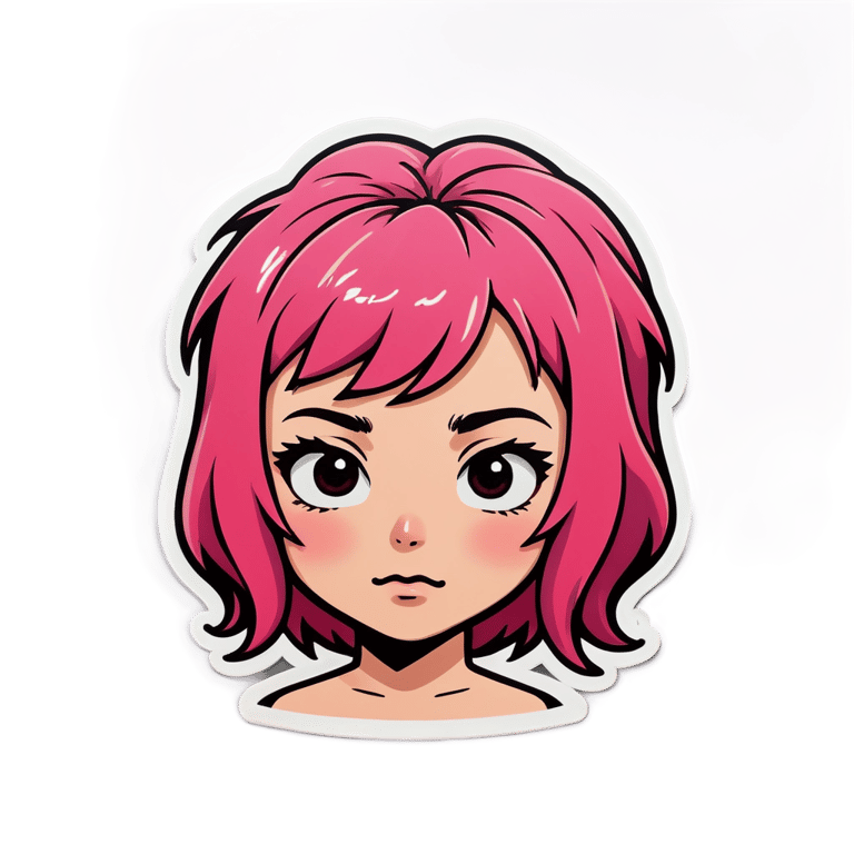 genmoji: Shit on head of pink hair