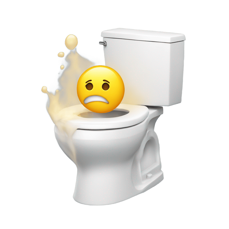 genmoji：厕所里冒出个头