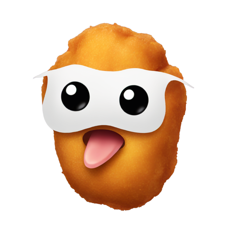 genmoji : Un nugget de poulet orange
