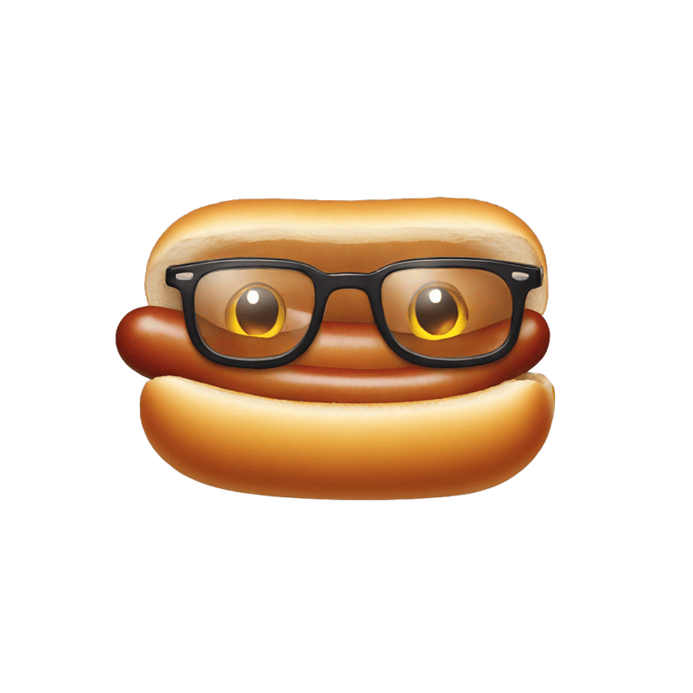絵文字：hot dog glasses