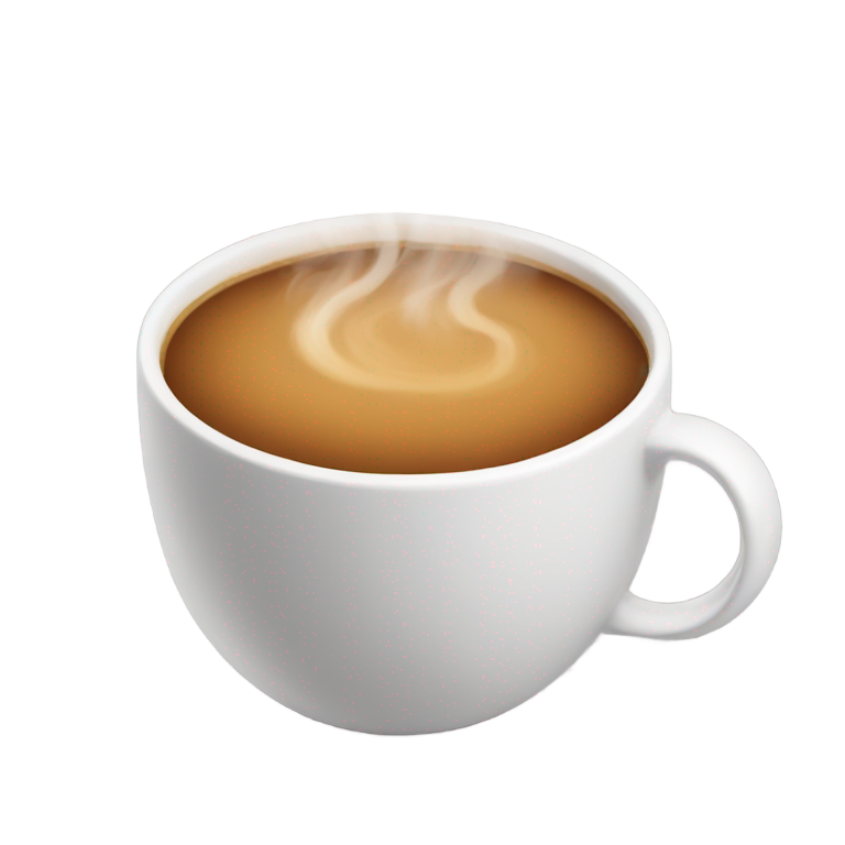 genmoji: a steaming cup of coffee
