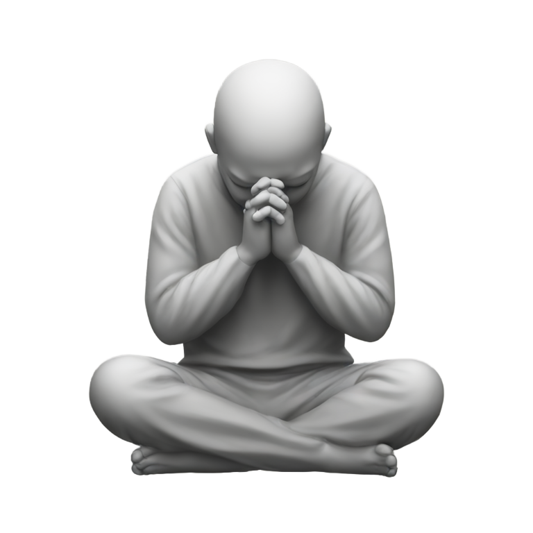 genmoji: Sad face with praying hands