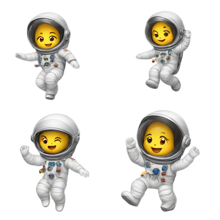 絵文字：ロケット男と踊る女性たち、ひよこ
