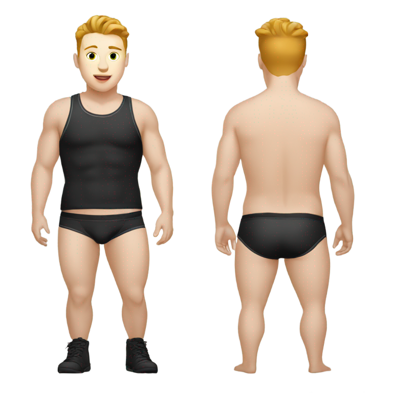 genmoji：约翰·纽曼穿着内裤