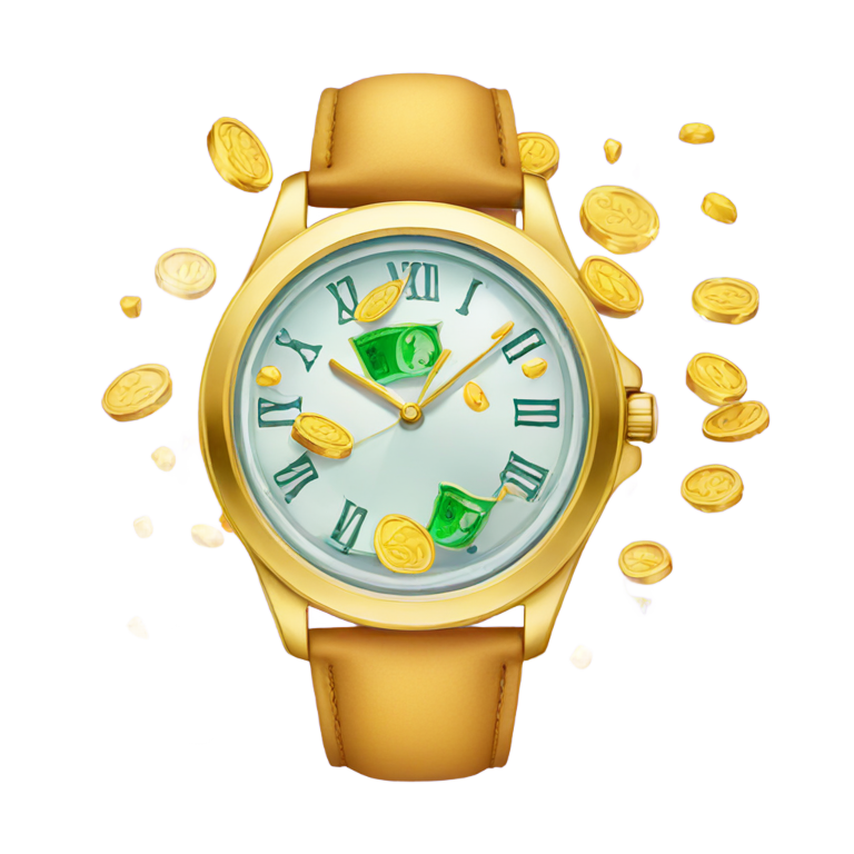 genmoji : une montre, des paillettes et de l'argent