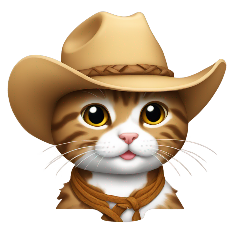 genmoji : Mignon chat cow-boy