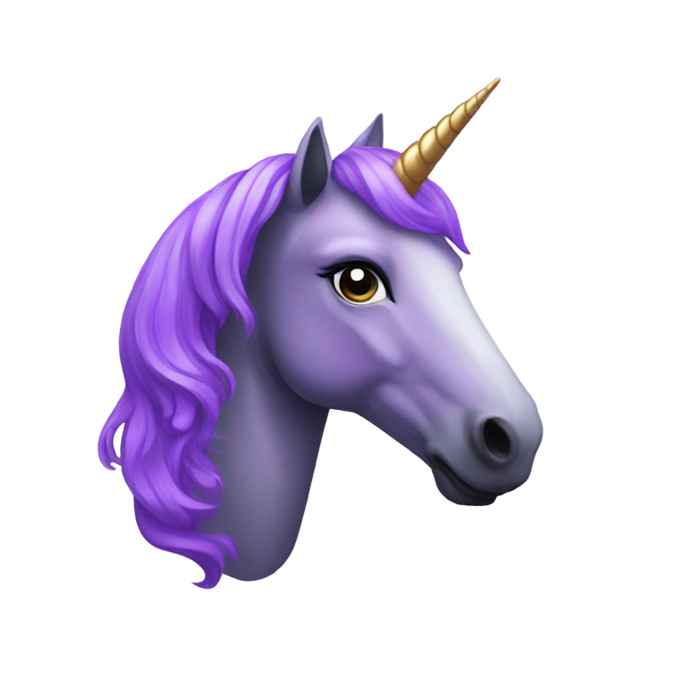 genmoji : licorne violette