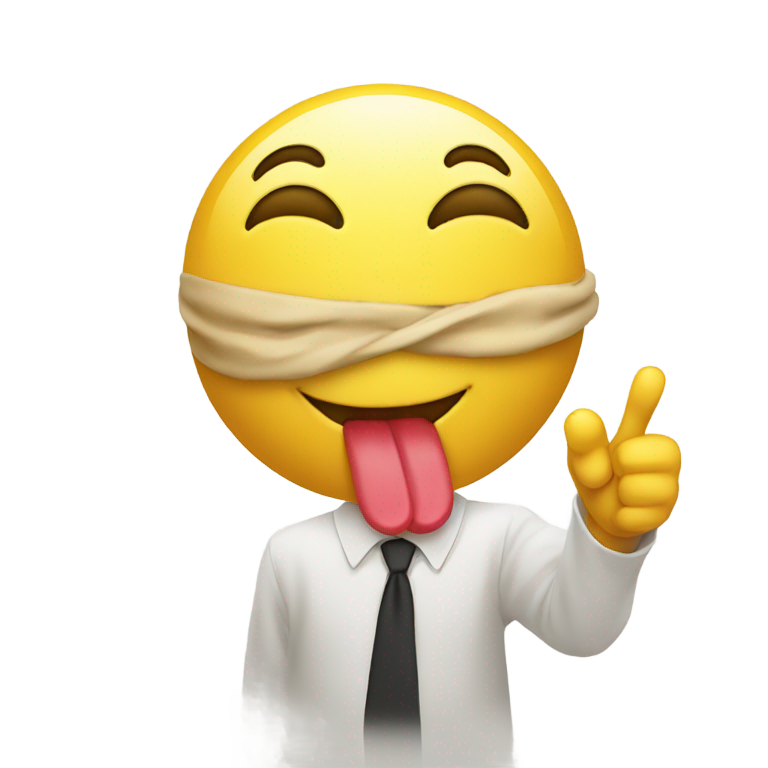 genmoji：得意洋洋的笑脸配手枪指法