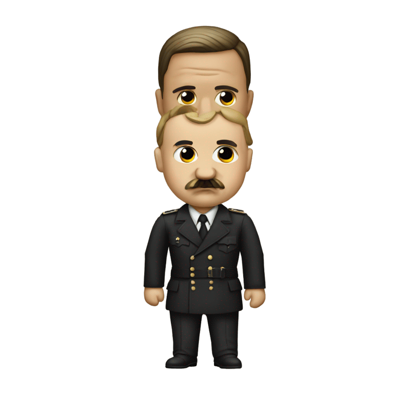 genmoji : adolf hitler with kanye west