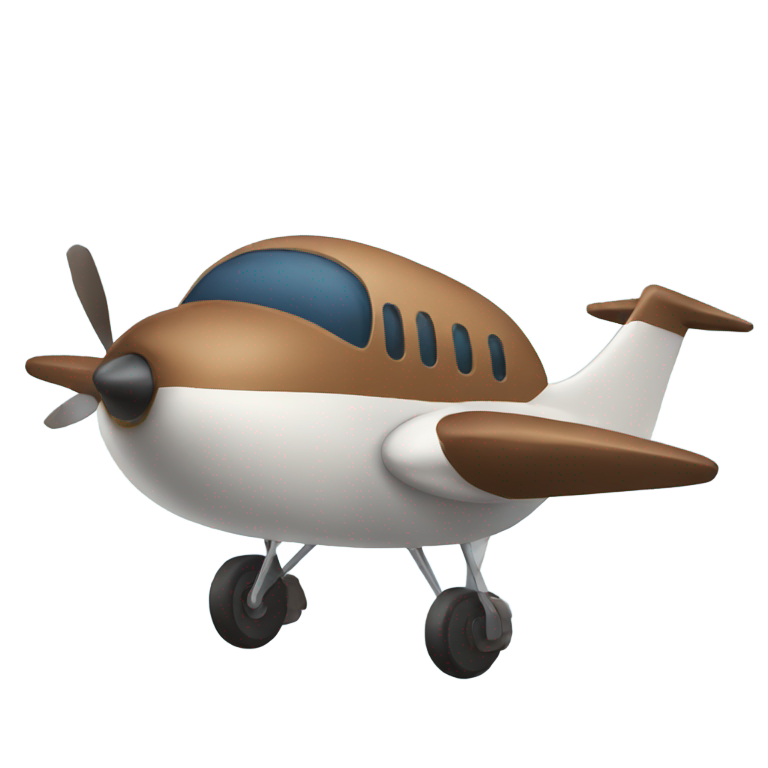 genmoji：Brown bird on plane