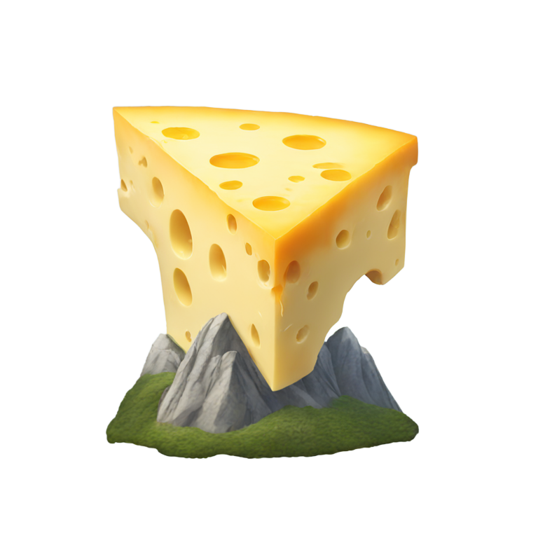 絵文字：山頂のチーズ