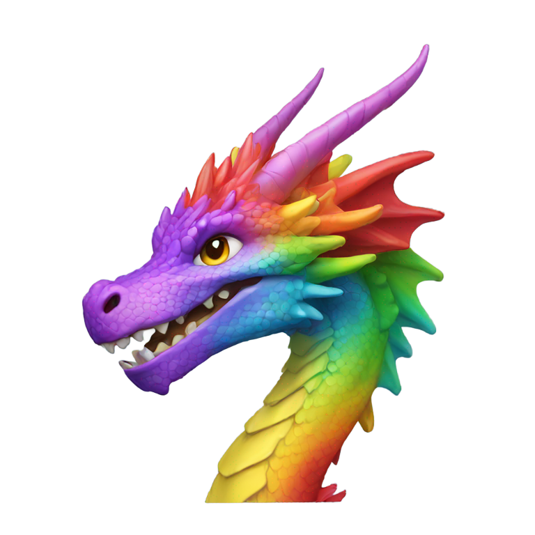 genmoji: A rainbow dragon
